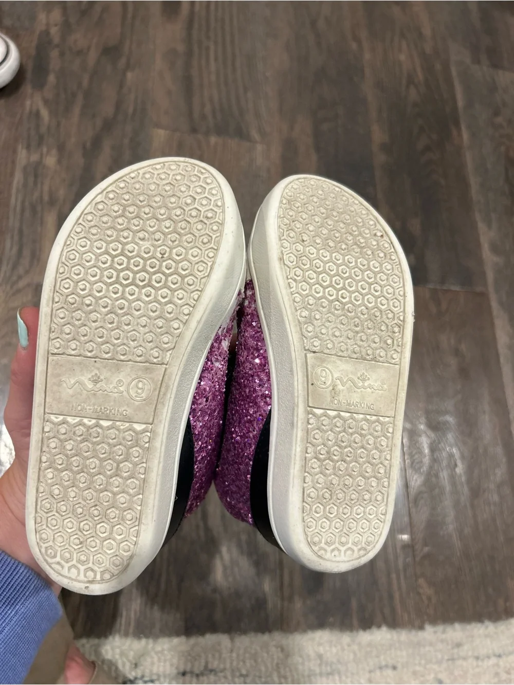Nina Kids Glitter High-Top Zipper Sneakers- size Toddler 9